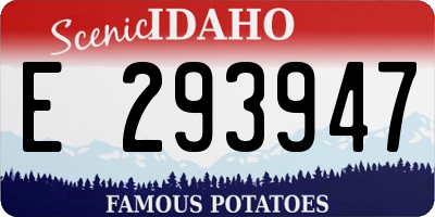 ID license plate E293947