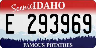 ID license plate E293969