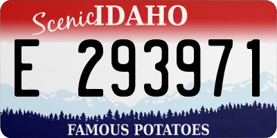 ID license plate E293971