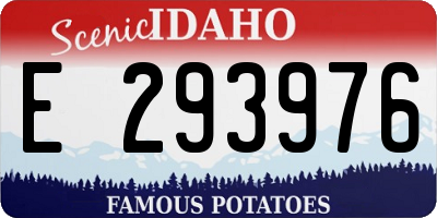 ID license plate E293976