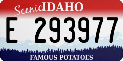 ID license plate E293977