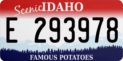 ID license plate E293978