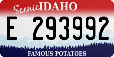 ID license plate E293992