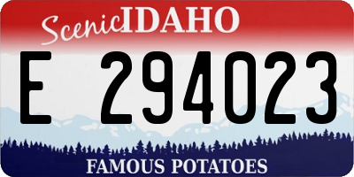 ID license plate E294023