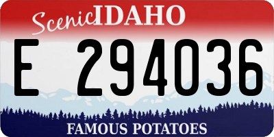 ID license plate E294036