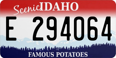 ID license plate E294064
