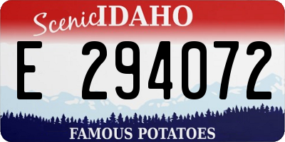 ID license plate E294072