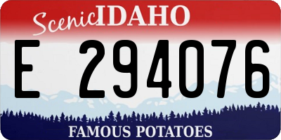 ID license plate E294076