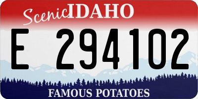 ID license plate E294102