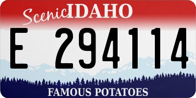 ID license plate E294114