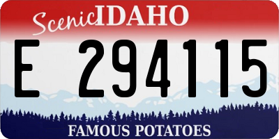 ID license plate E294115