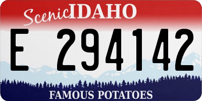 ID license plate E294142