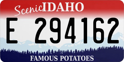 ID license plate E294162