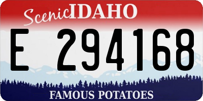 ID license plate E294168