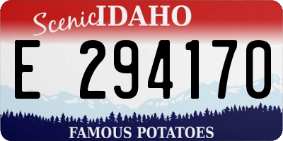 ID license plate E294170