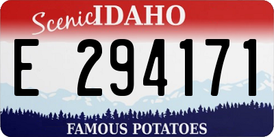ID license plate E294171