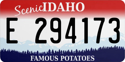 ID license plate E294173