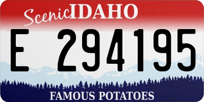 ID license plate E294195