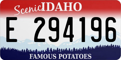 ID license plate E294196