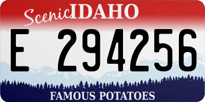 ID license plate E294256