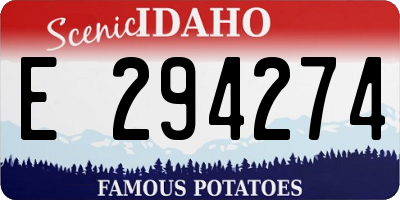 ID license plate E294274