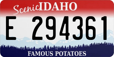 ID license plate E294361