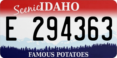 ID license plate E294363