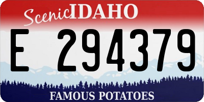 ID license plate E294379