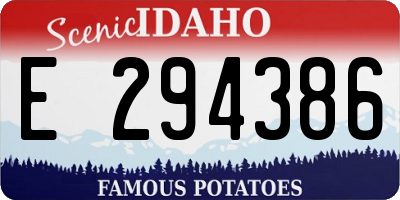 ID license plate E294386