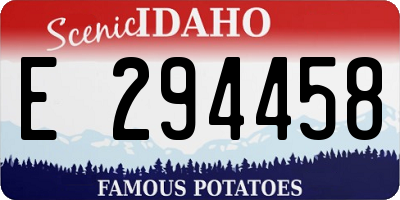 ID license plate E294458