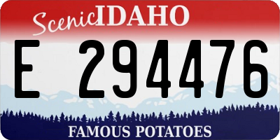 ID license plate E294476