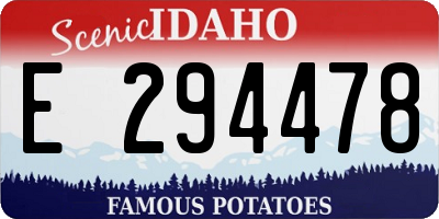 ID license plate E294478