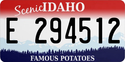 ID license plate E294512