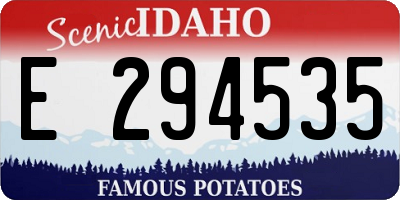 ID license plate E294535