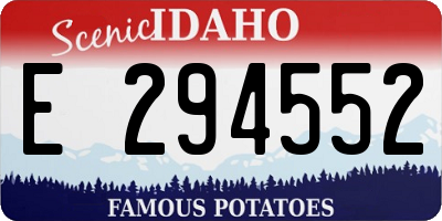 ID license plate E294552