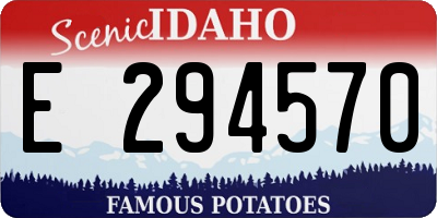 ID license plate E294570