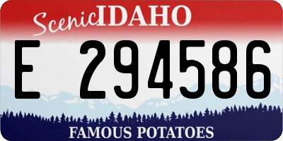 ID license plate E294586