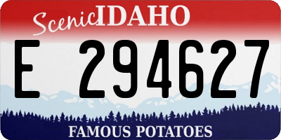 ID license plate E294627