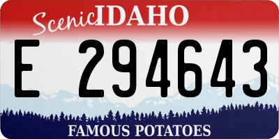 ID license plate E294643