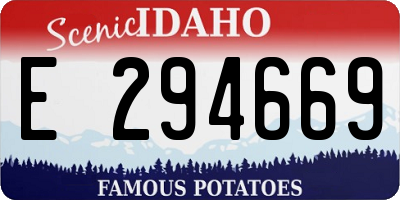 ID license plate E294669