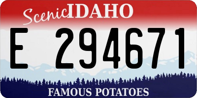 ID license plate E294671