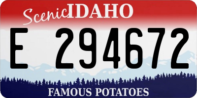 ID license plate E294672