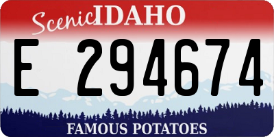ID license plate E294674