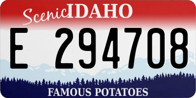 ID license plate E294708