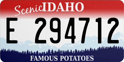 ID license plate E294712