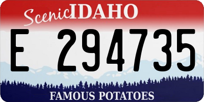 ID license plate E294735
