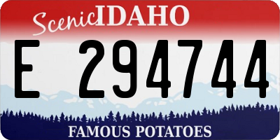 ID license plate E294744