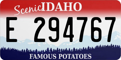 ID license plate E294767