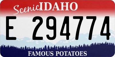 ID license plate E294774