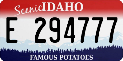 ID license plate E294777